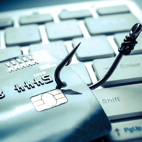 Eine Tastatur und eine Kreditkarte