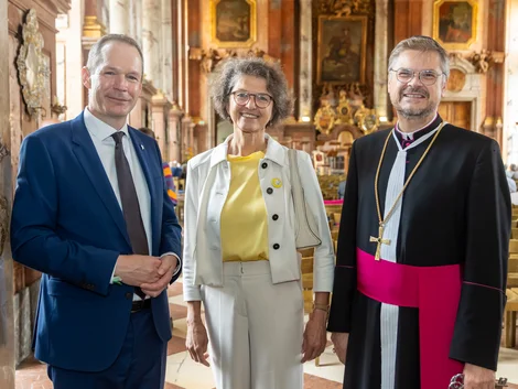 Markus Forsthuber, Christine Haider und Klaus Sonnleitner, Propst Stift St. Florian