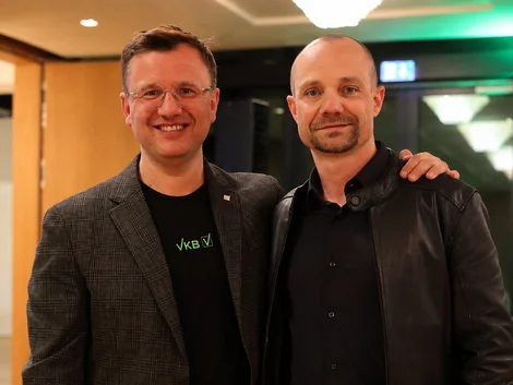 Marketingleiter unter sich: Almir Barucic von der VKB und Stefan Ebner von Servus Media