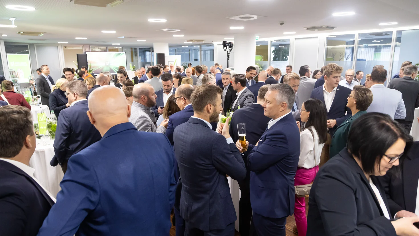 Volle Haus am Empfang