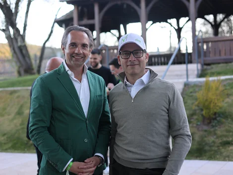 Gerald Resch, Generalsekretär des Bankenverbands mit Oliver Schmölzer, VKB-Vorstandsdirektor
