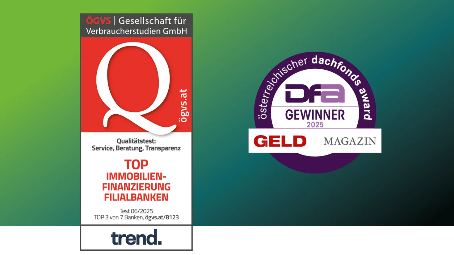 Die beiden Siegel, welche die VKB gewonnen hat